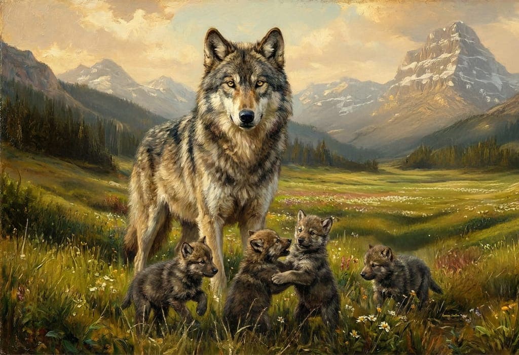 Playing In The Meadow